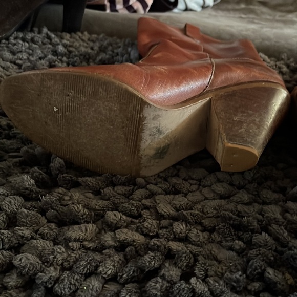 Vintage 70’s Cognac Candie’s Leather Cowboy Cowgirl Boots 7.5 - Picture 3 of 6
